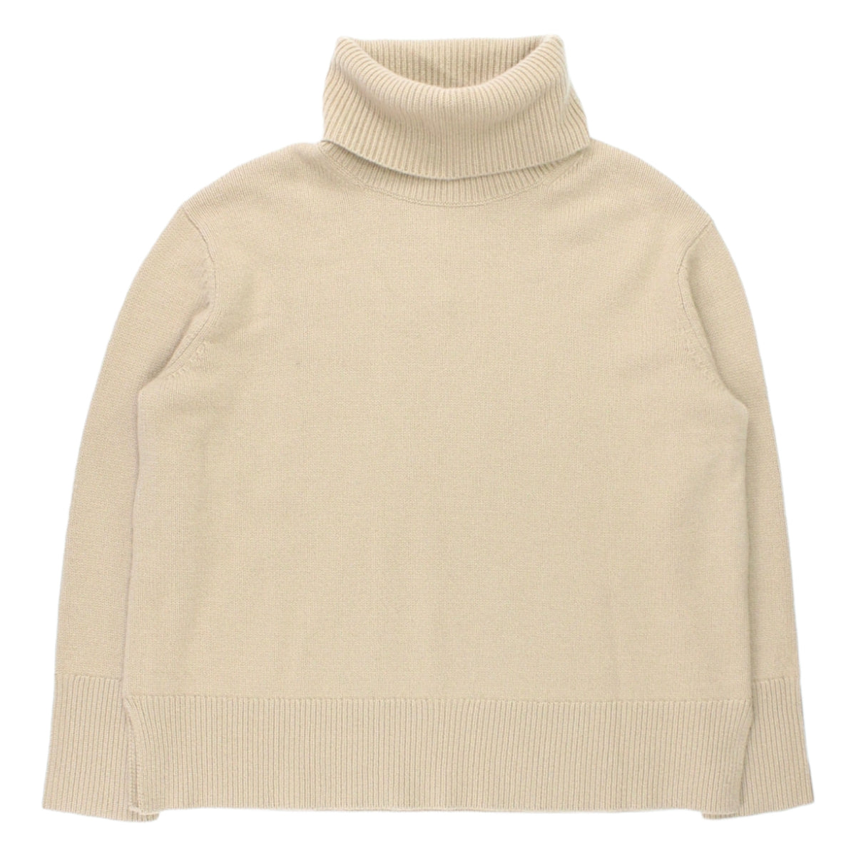 Hush Camel Chunky Cashmere Roll Neck Jumper