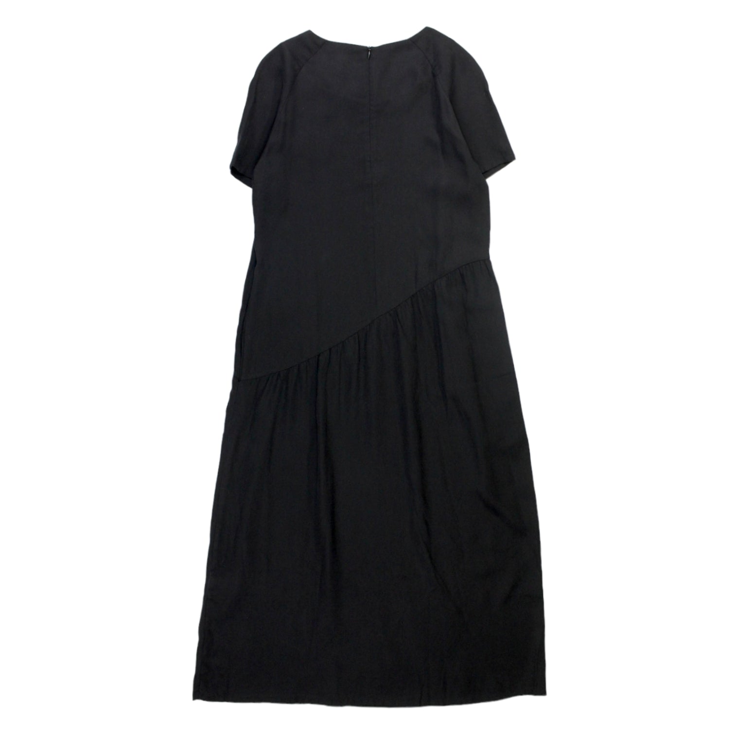 Hush Black Asymmetric Midi Dress