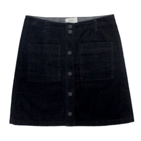 Hush Black Cord Mini Skirt