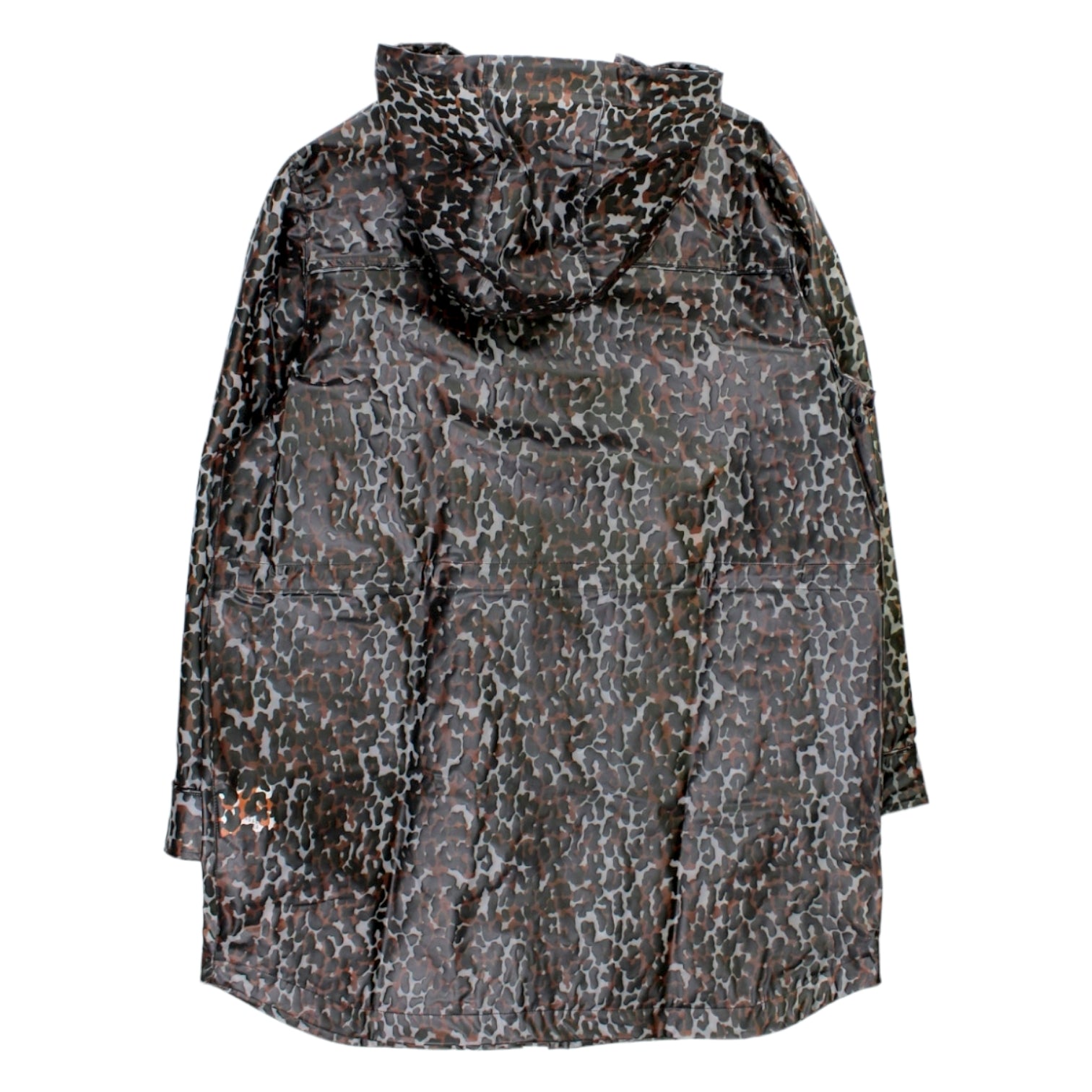 Hush Grey Leopard Printed Rain Mac