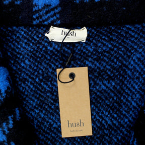 Hush Blue Check Knitted Coatigan