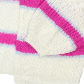 Hush Cream/Pink Stripe Knitted Cardigan