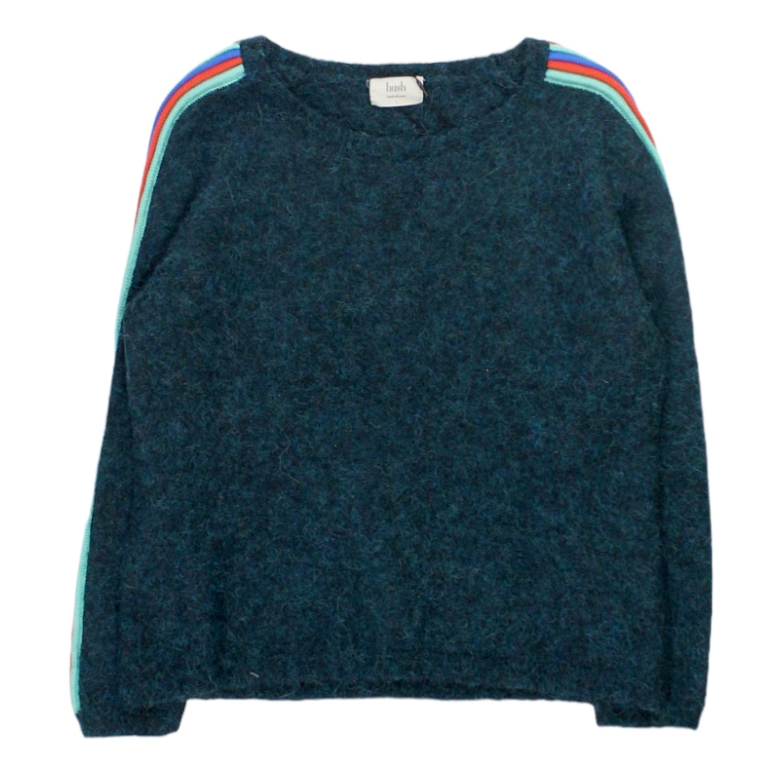 Hush Green Marl Striped Jumper