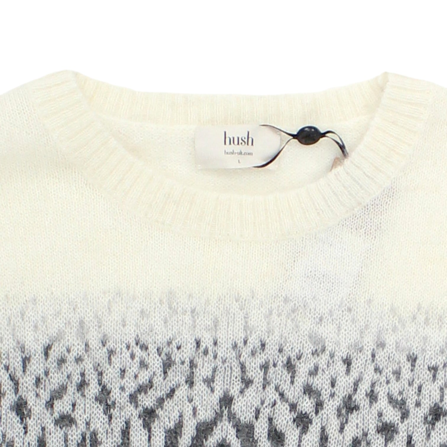 Hush Ecru/Grey Ombre Animal Jumper