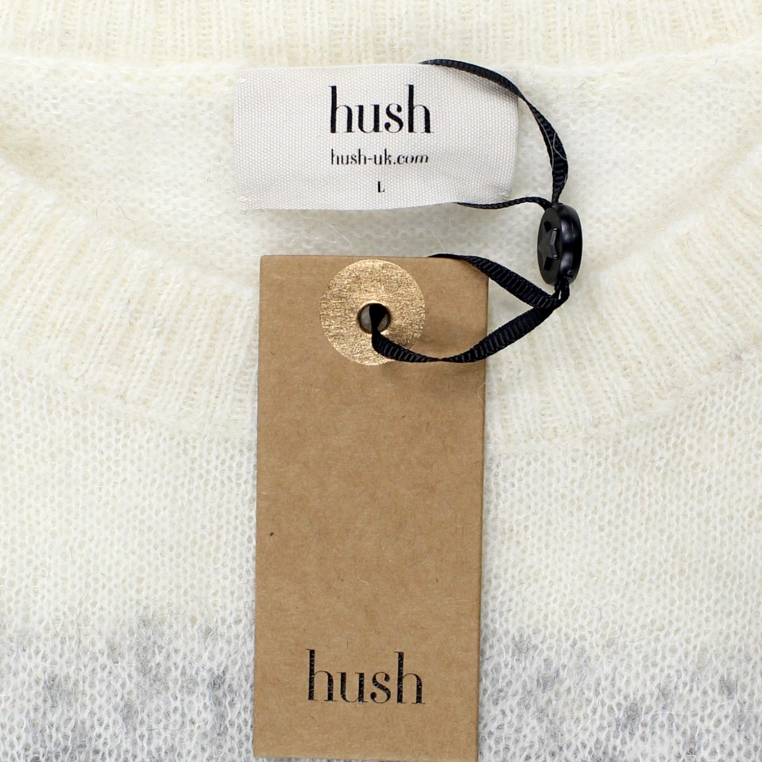 Hush Ecru/Grey Ombre Animal Jumper