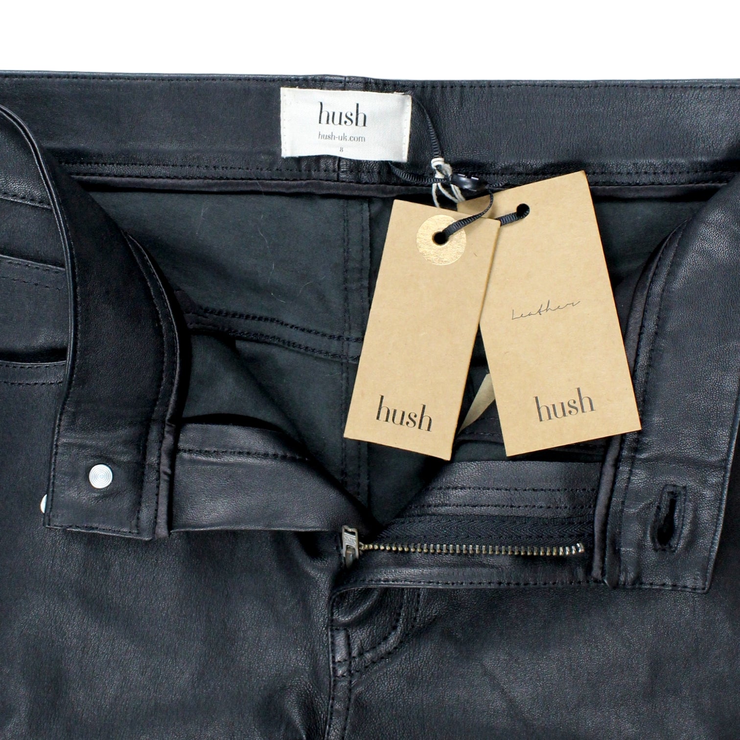 Hush Black Leather Jeans