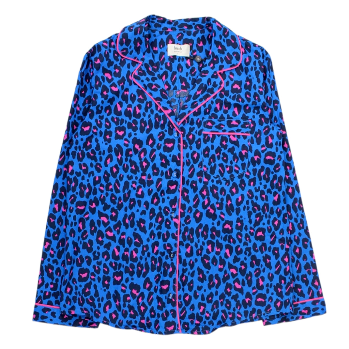 Hush Blue Leopard Print Cotton PJs