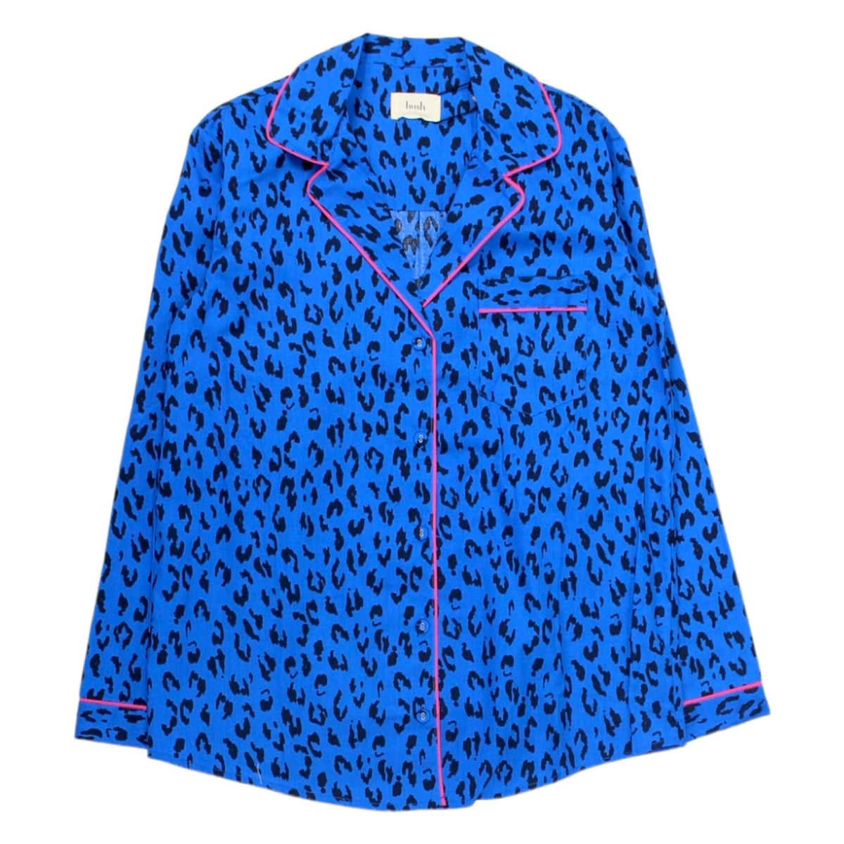 Hush Blue/Black Animal Print Cotton PJs