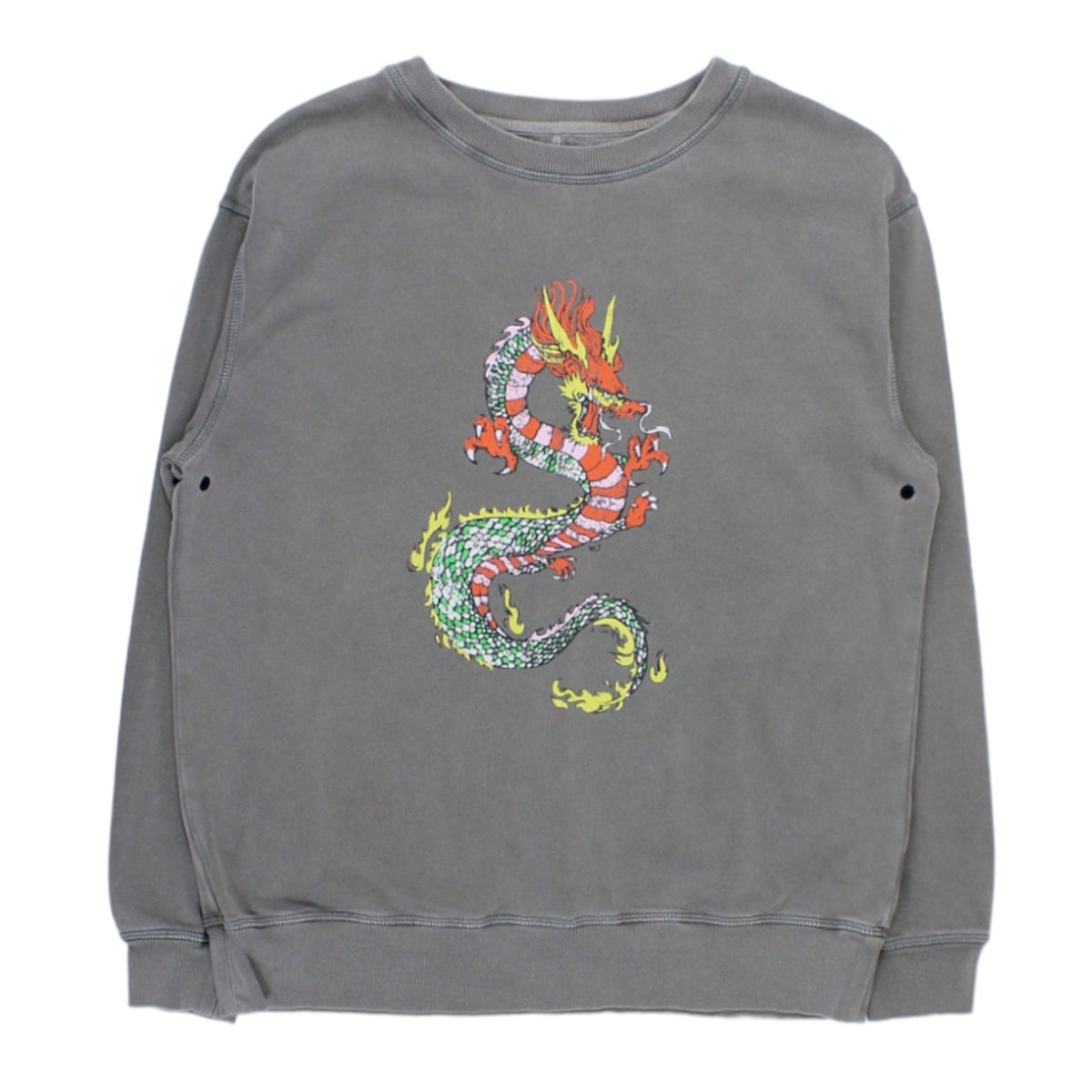 Hush Brown Dragon Print Oversized Sweatshirt