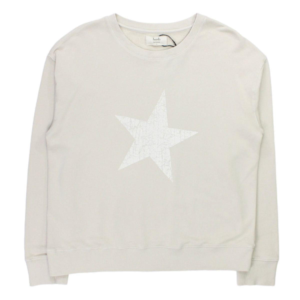 Hush Cream Cracked Star Sweat Top