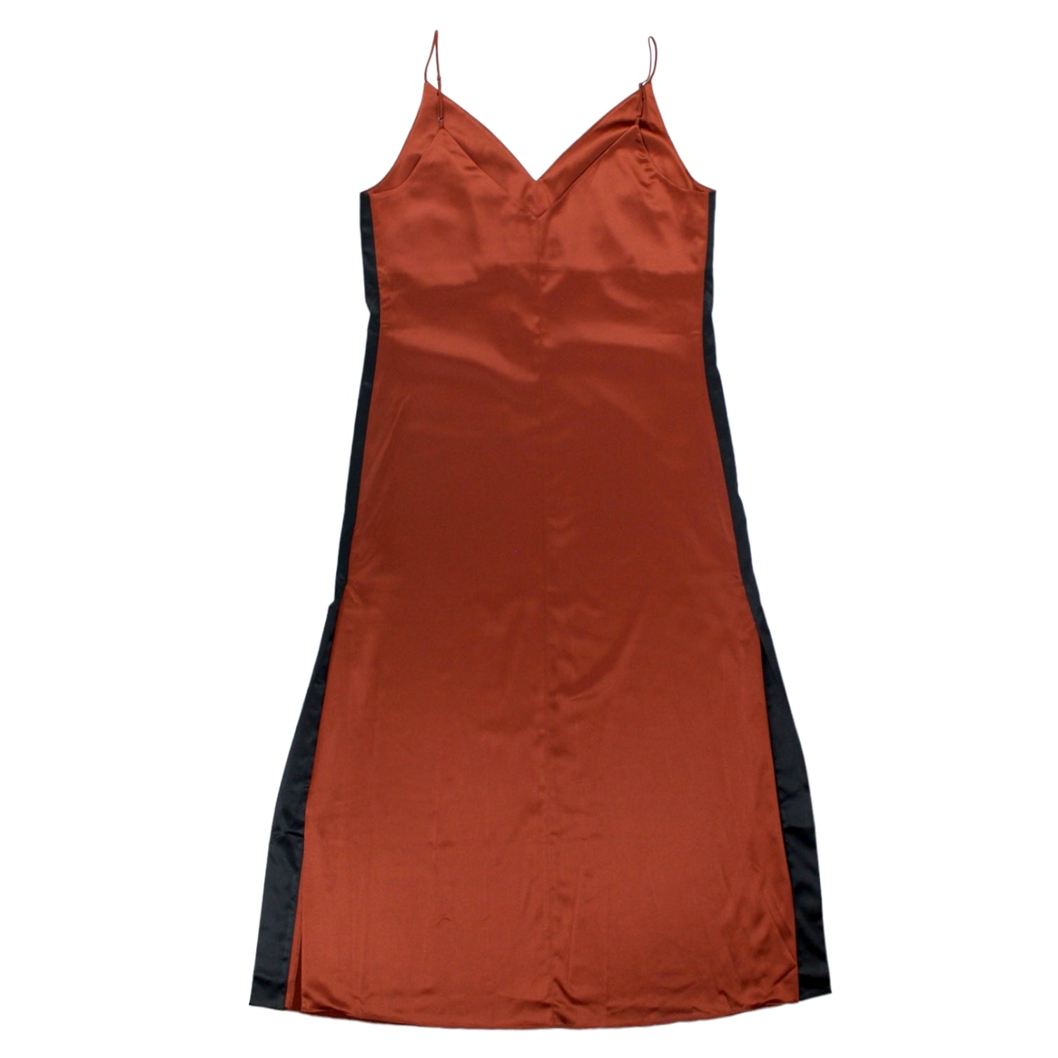 Hush Copper/Black V-Neck Slip Dress