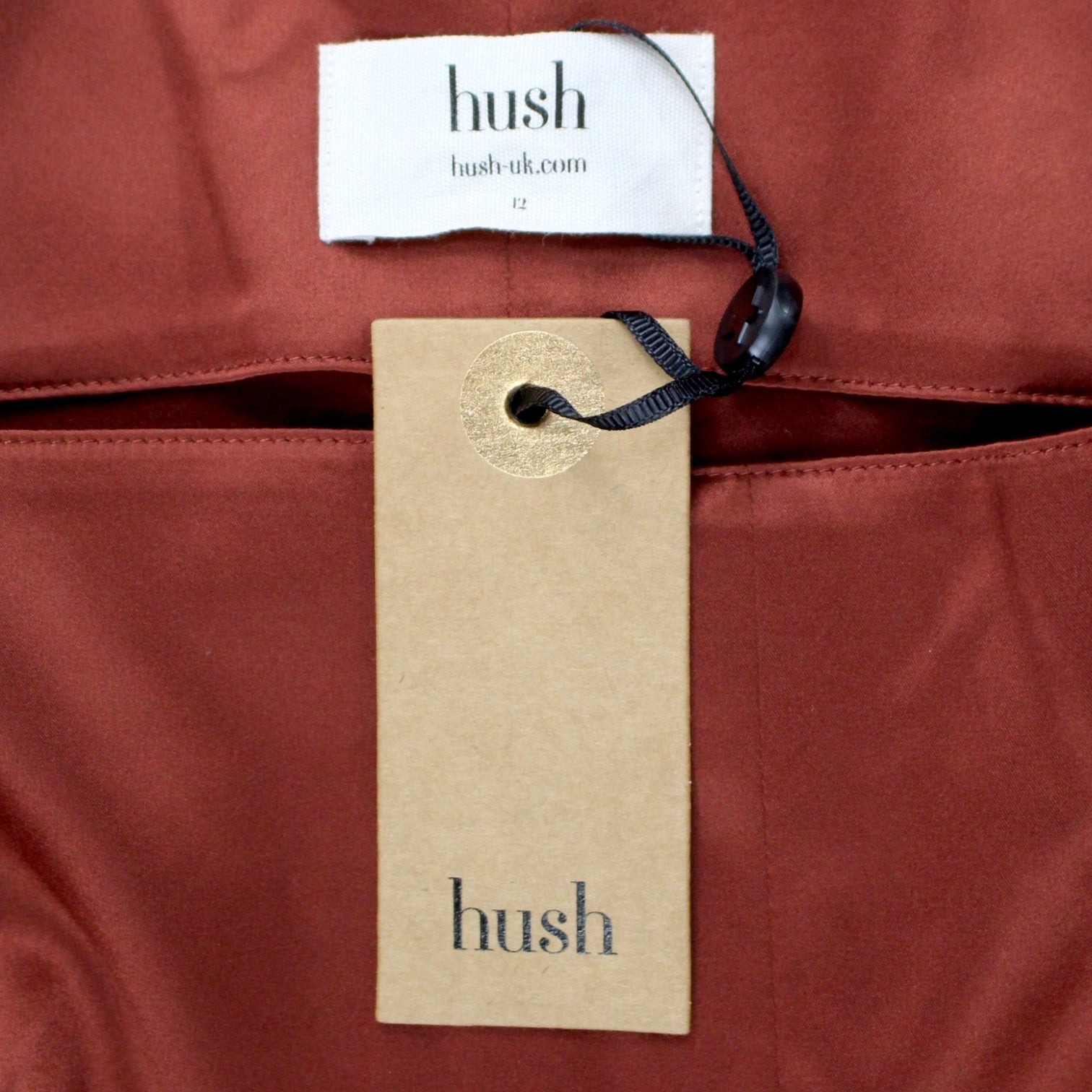 Hush Copper/Black V-Neck Slip Dress