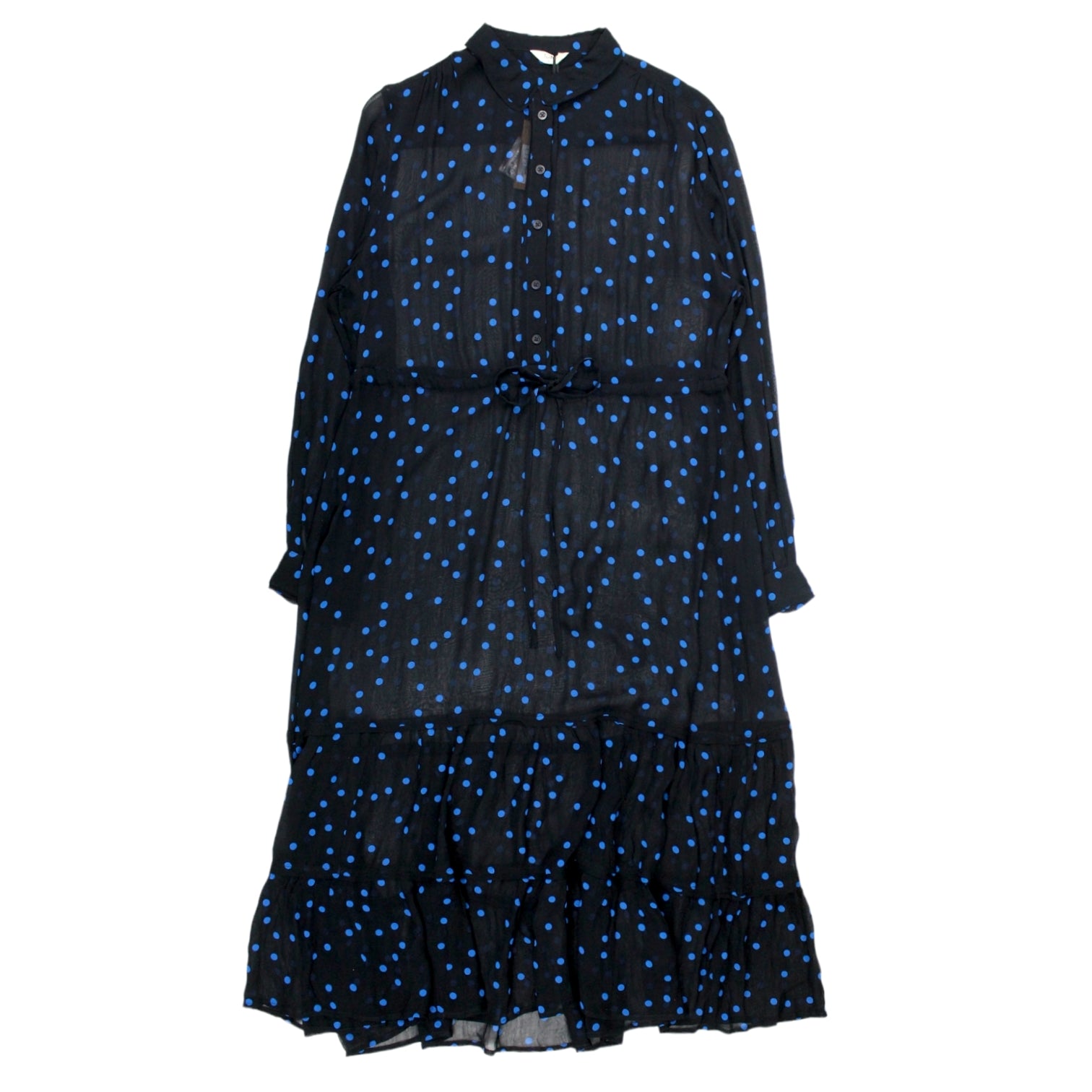 Hush Navy/Blue Spot Midi Dress