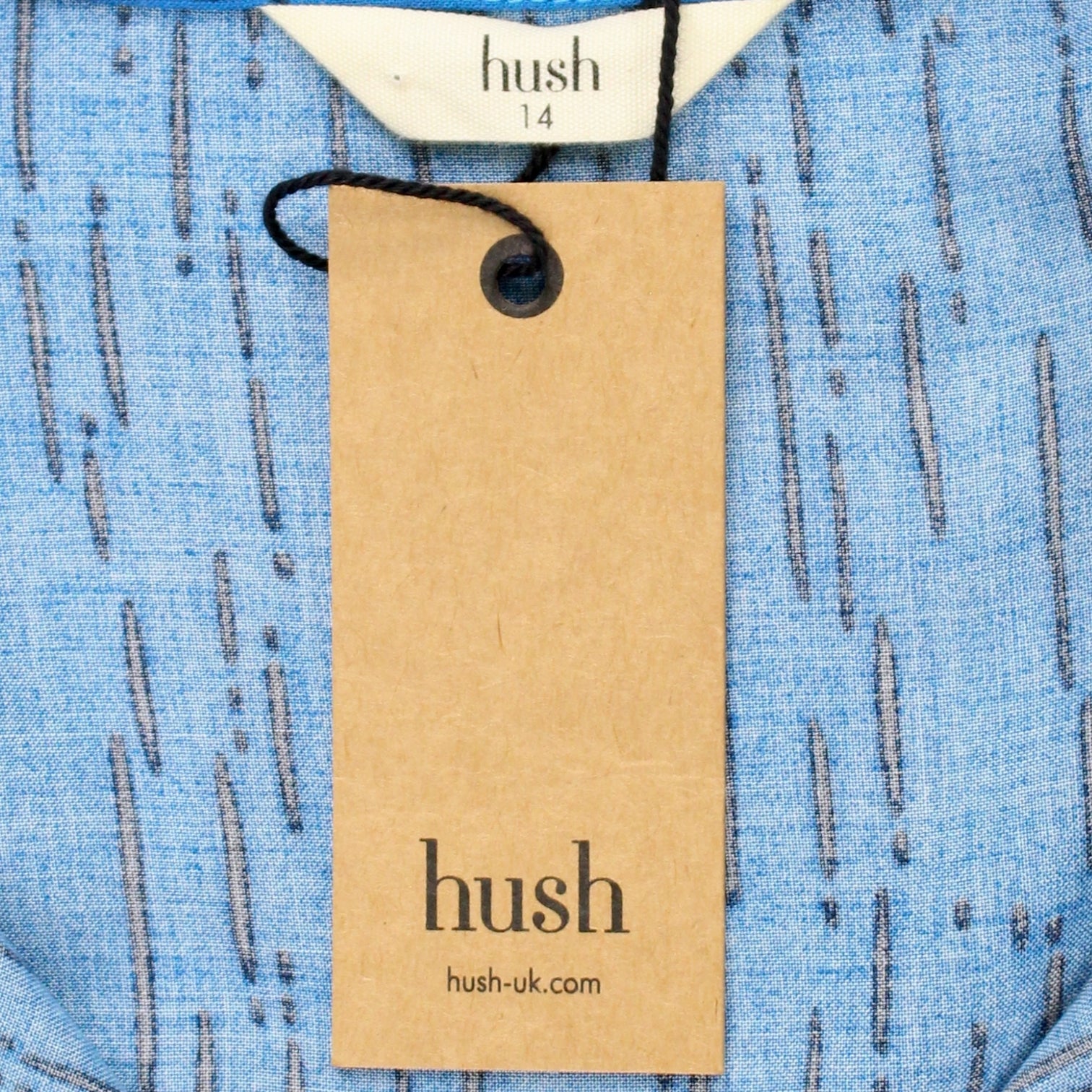 Hush Blue Dash Print Shirt Dress