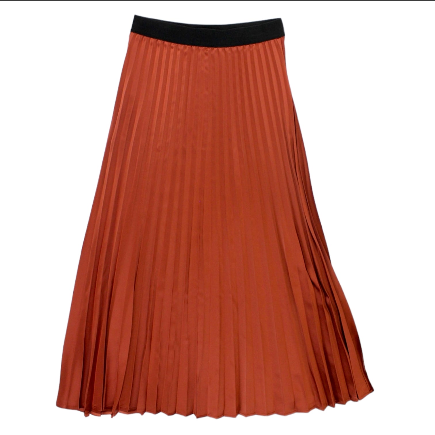 Hush Copper Satin Look Pleated Skirt | Shop from Crisis Online