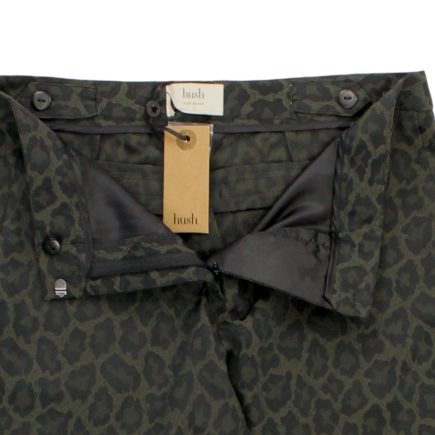 Hush Dark Green Jacquard Trousers