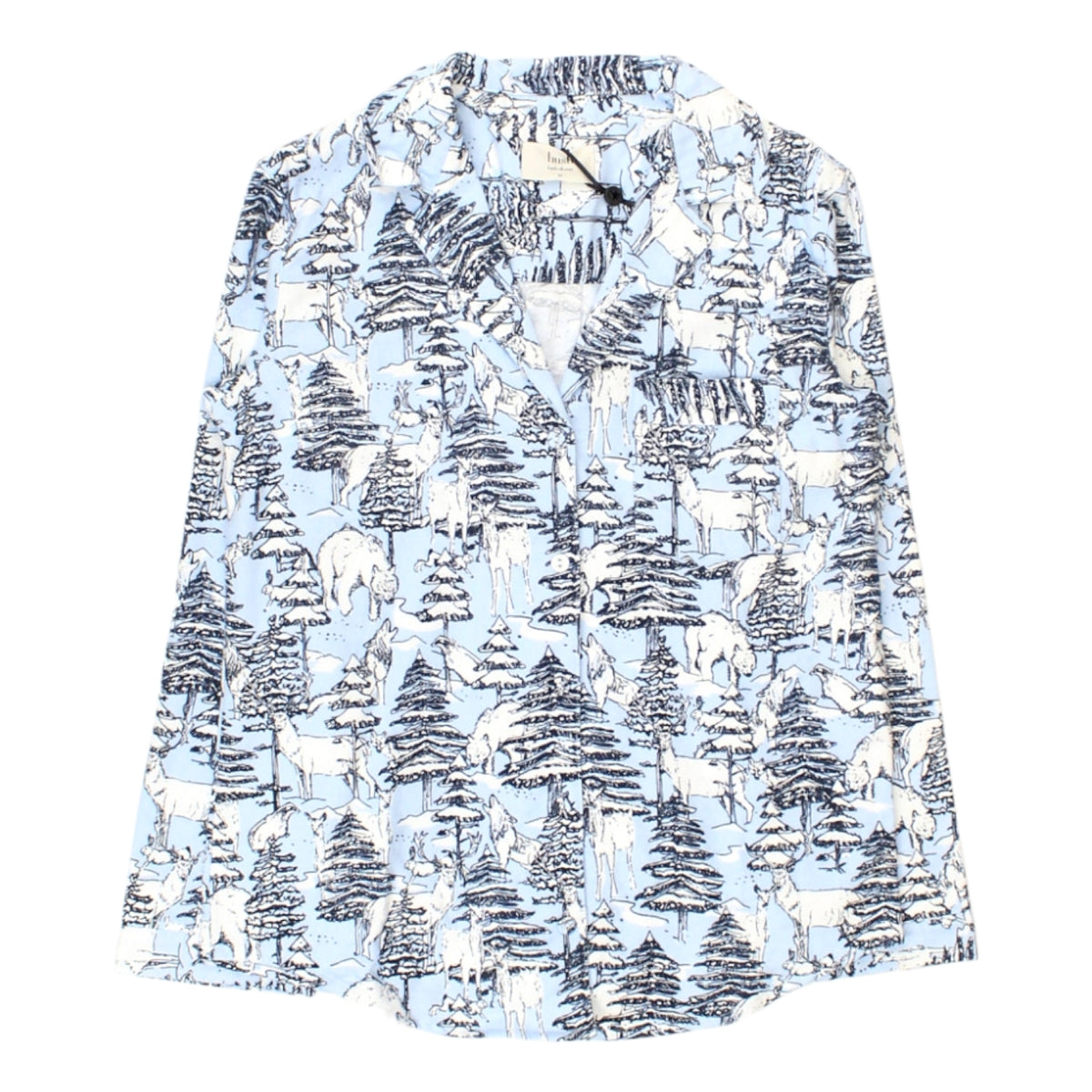 Hush Blue Nordic Forest Flannel Pyjamas