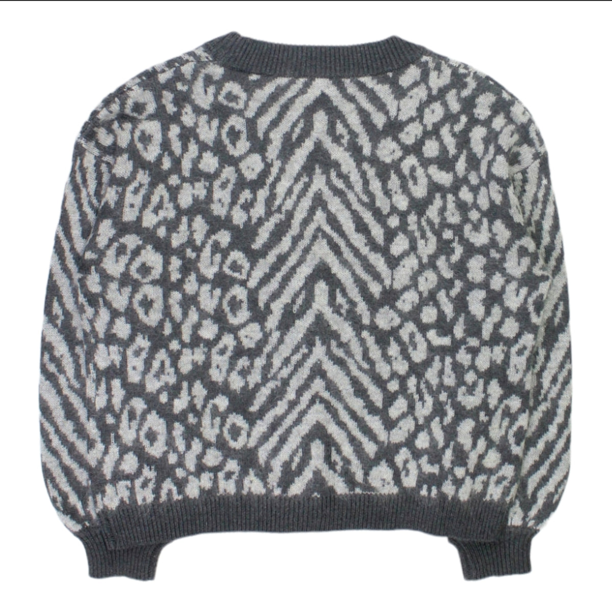 Hush Grey Marl Animal Slouchy Cardigan