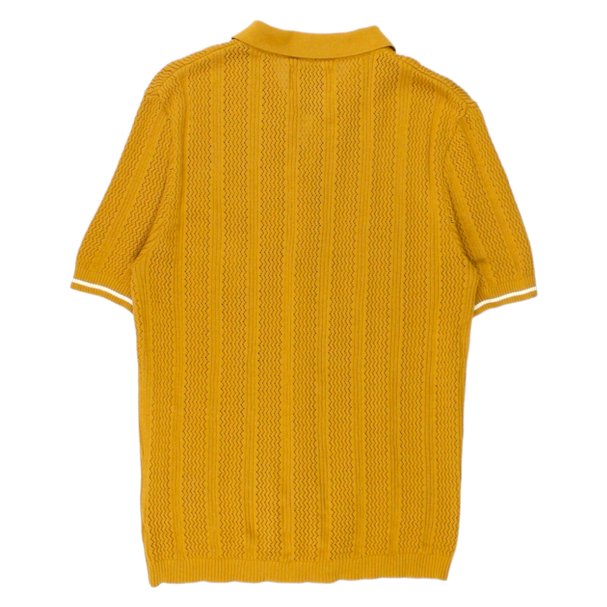 Percival Mustard Knit Polo Style Shirt