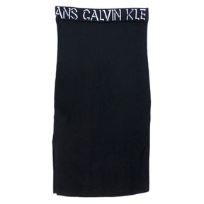 Calvin Klein Black Ribbed Tube Skirt