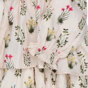 Meadows Pink Bellarose Shirred & Tiered Dress