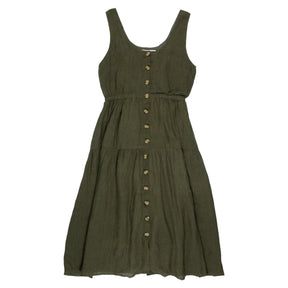 L.F. Markey Olive Linen Farrell Dress