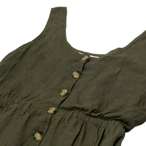 L.F. Markey Olive Linen Farrell Dress