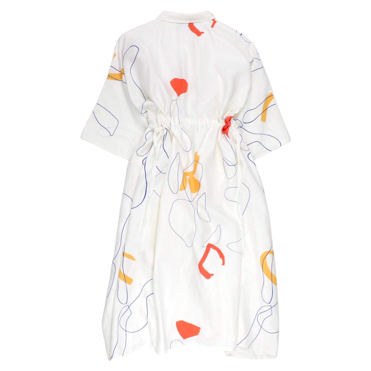 L.F. Markey White Willow Print Shirt Dress