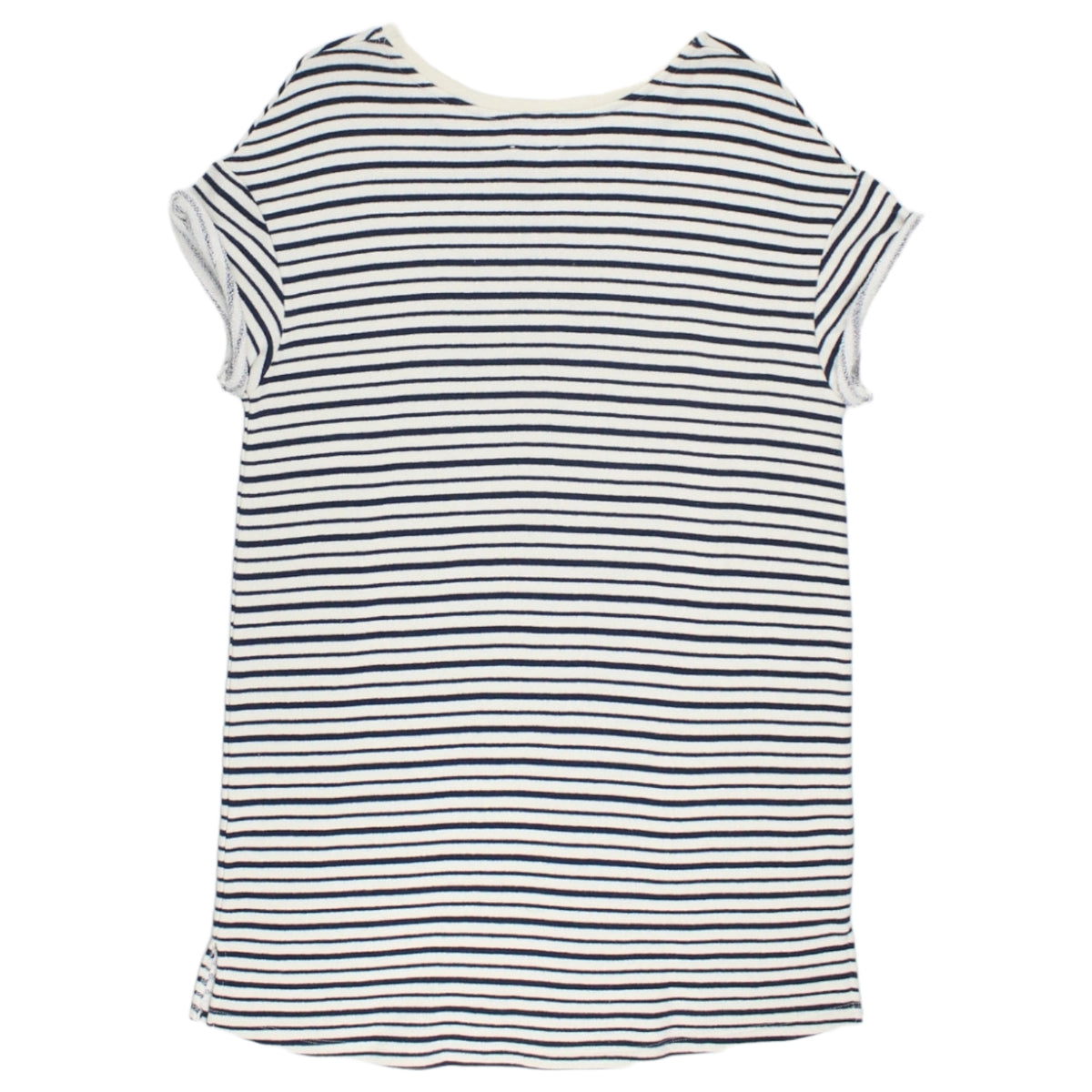 Hush Cream/Navy Striped French Terry Dress