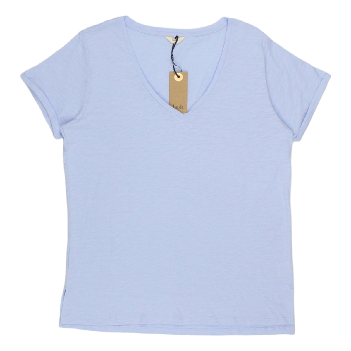 Hush Pale Blue Cotton Slub T-Shirt