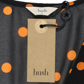 Hush Black/Orange Sun Twist Front Dress