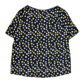 Hush Black Daffodil Print Molly Top