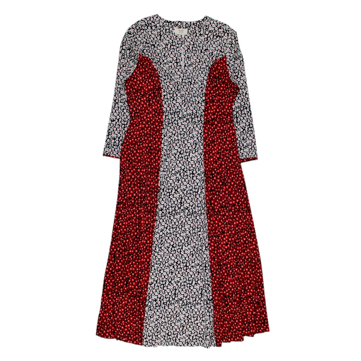 Hush Navy Ditsy Mix Panel Dress