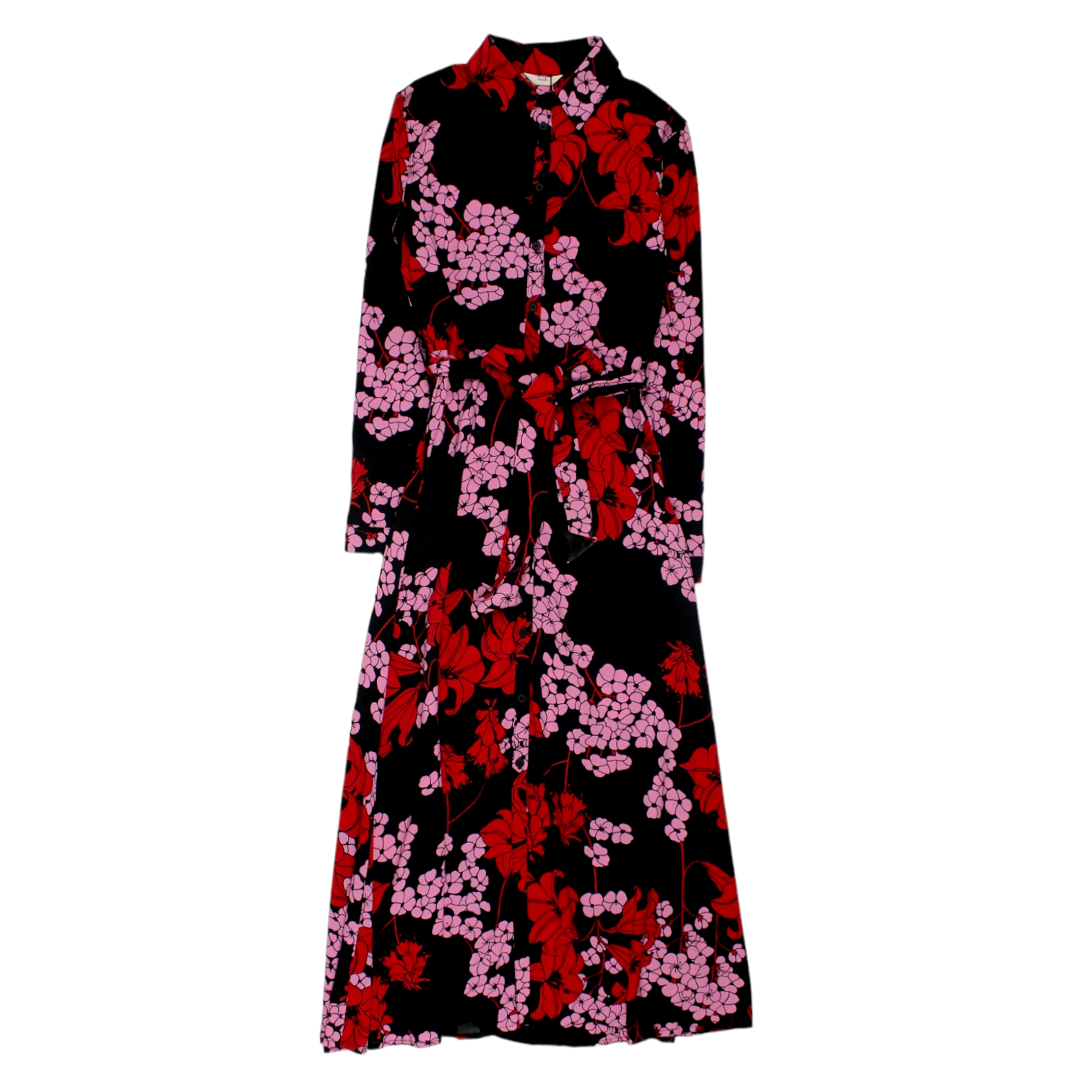Hush Black/Pink Floral Shirt Dress | Shop from Crisis Online Hush Black/Pink Floral Shirt Dress | Shop from Crisis Online
