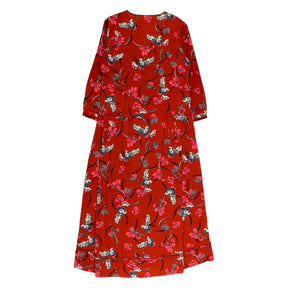 Hush Red Floral Midi Dress