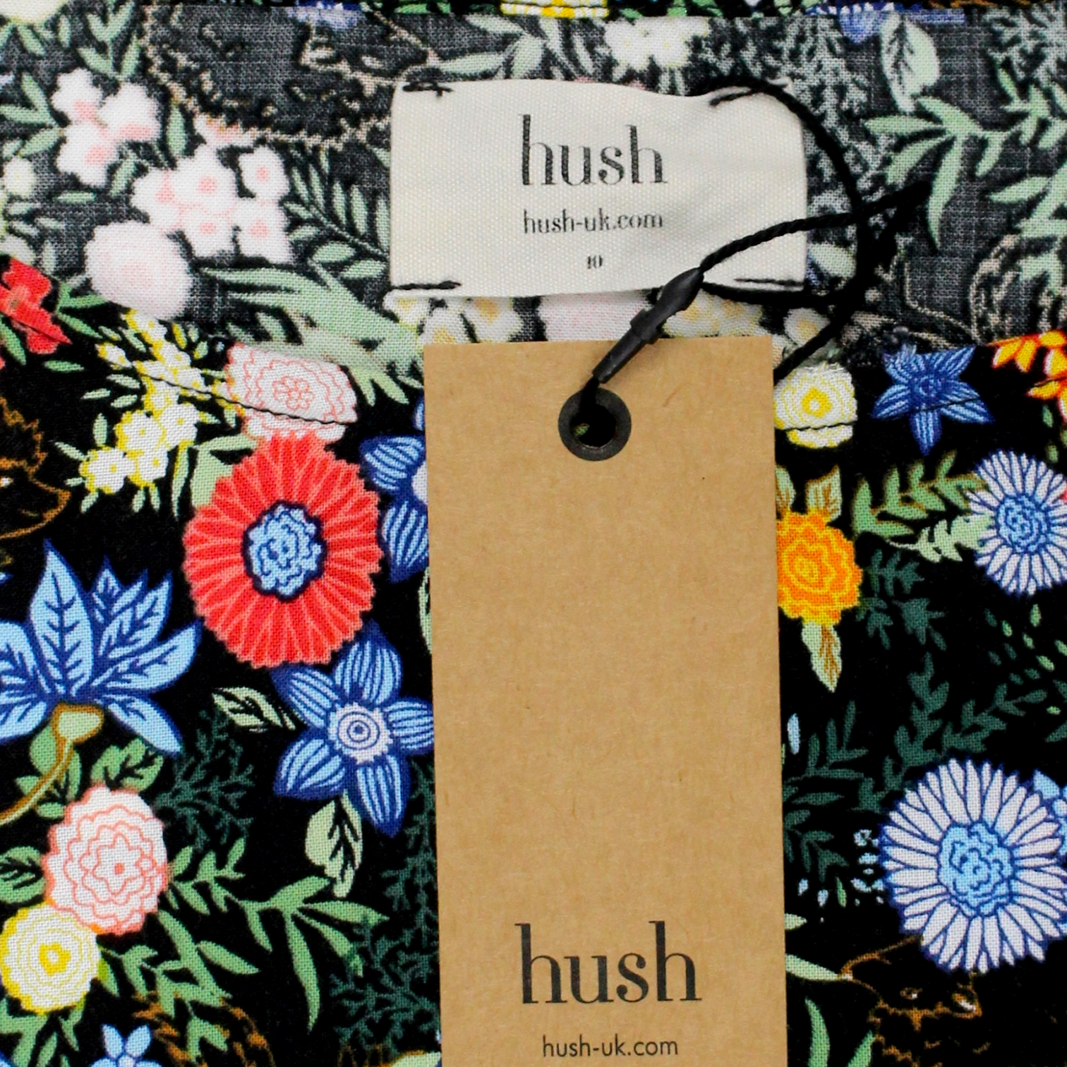 Hush Black/Multi Woodland Floral Top
