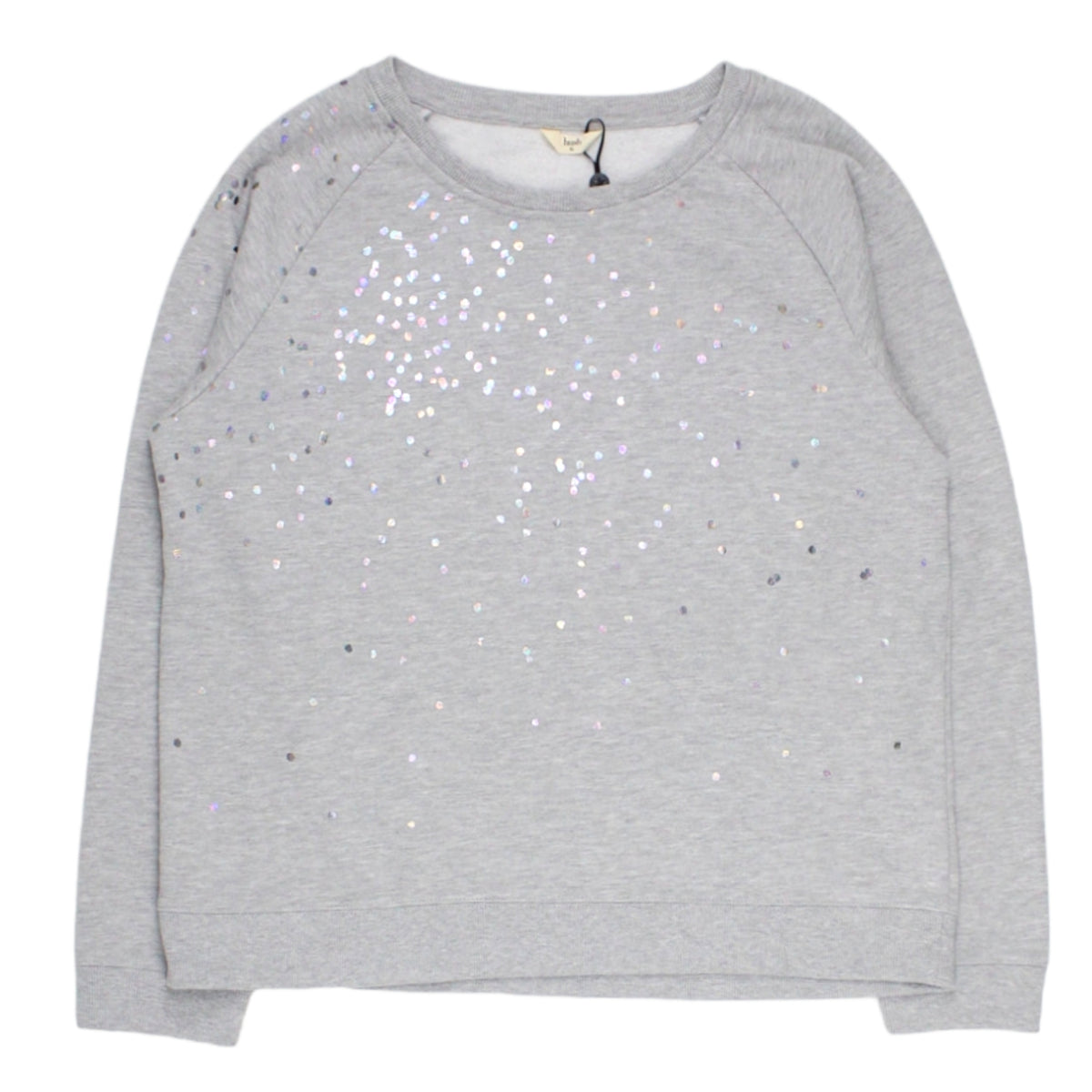 Hush Grey Foil Confetti Sweat Top