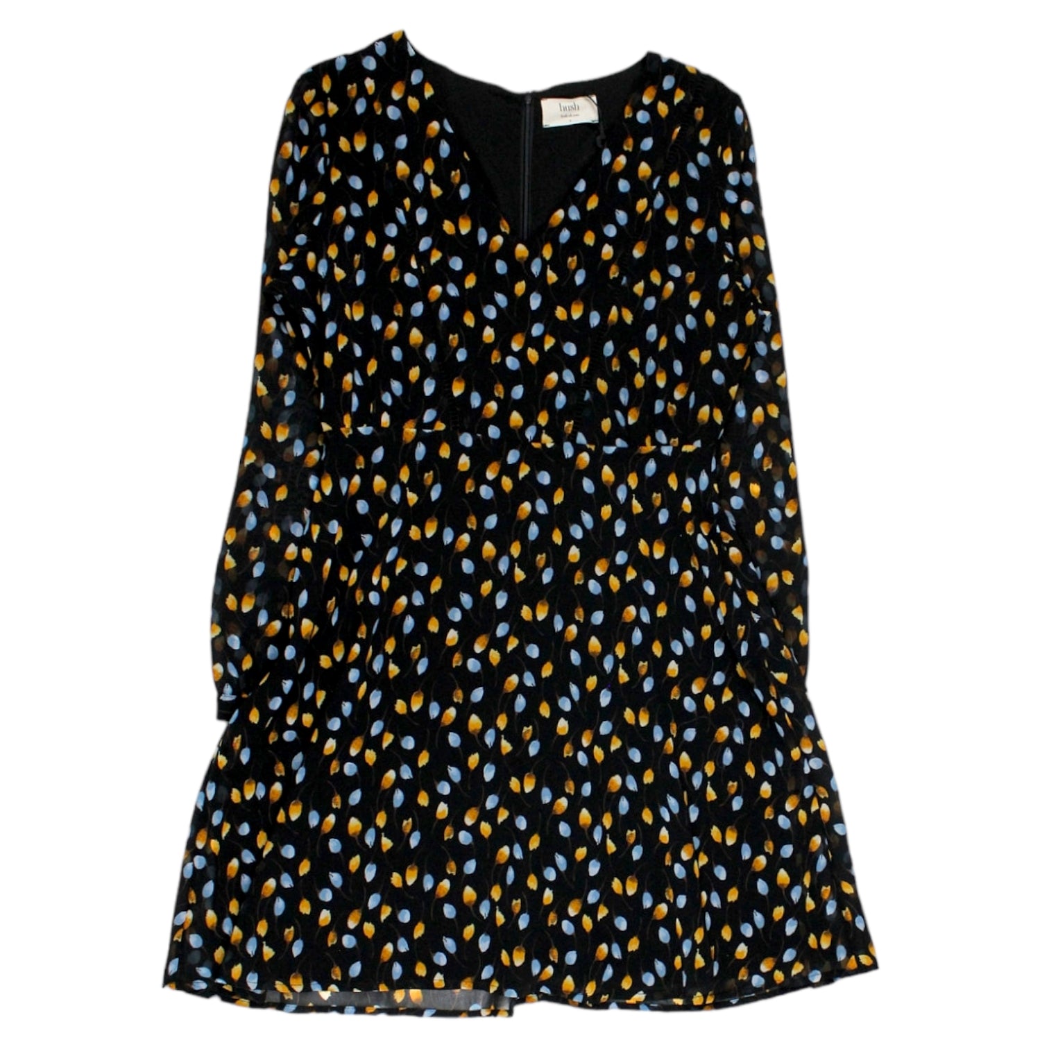 Hush Black Bud Print Imogen Dress