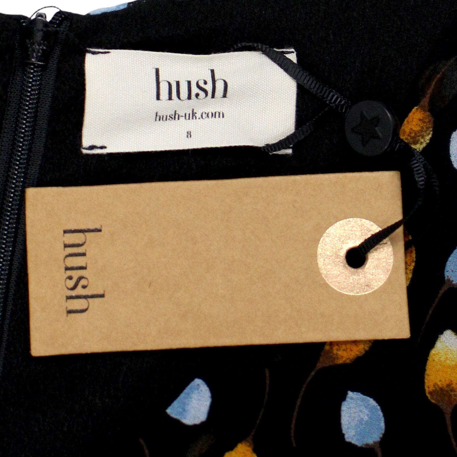 Hush Black Bud Print Imogen Dress