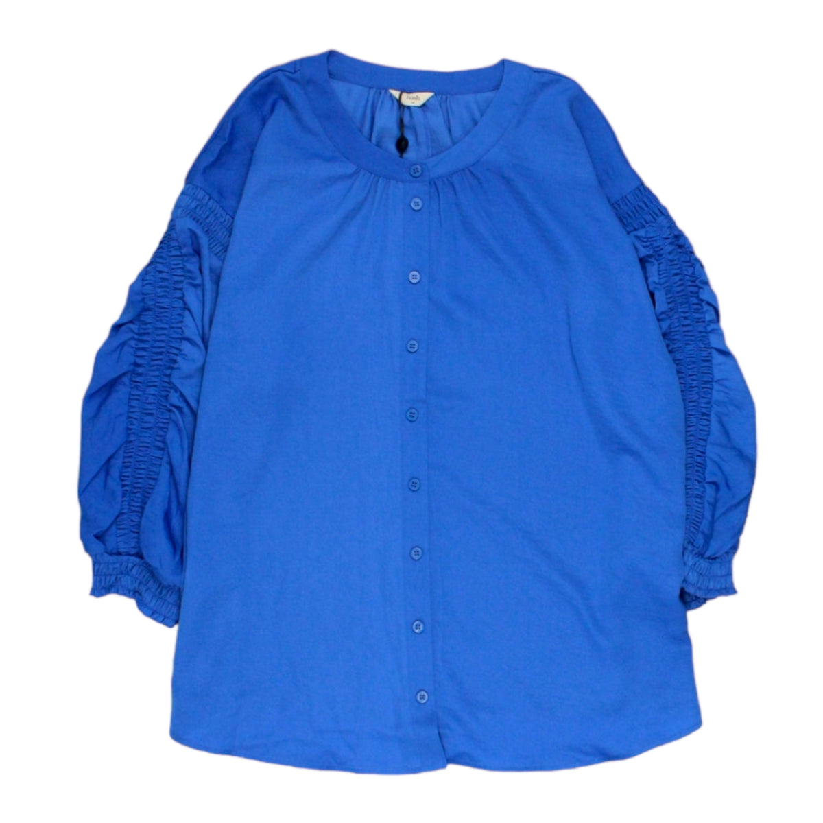 Hush Blue Sandra Shirring Blouse