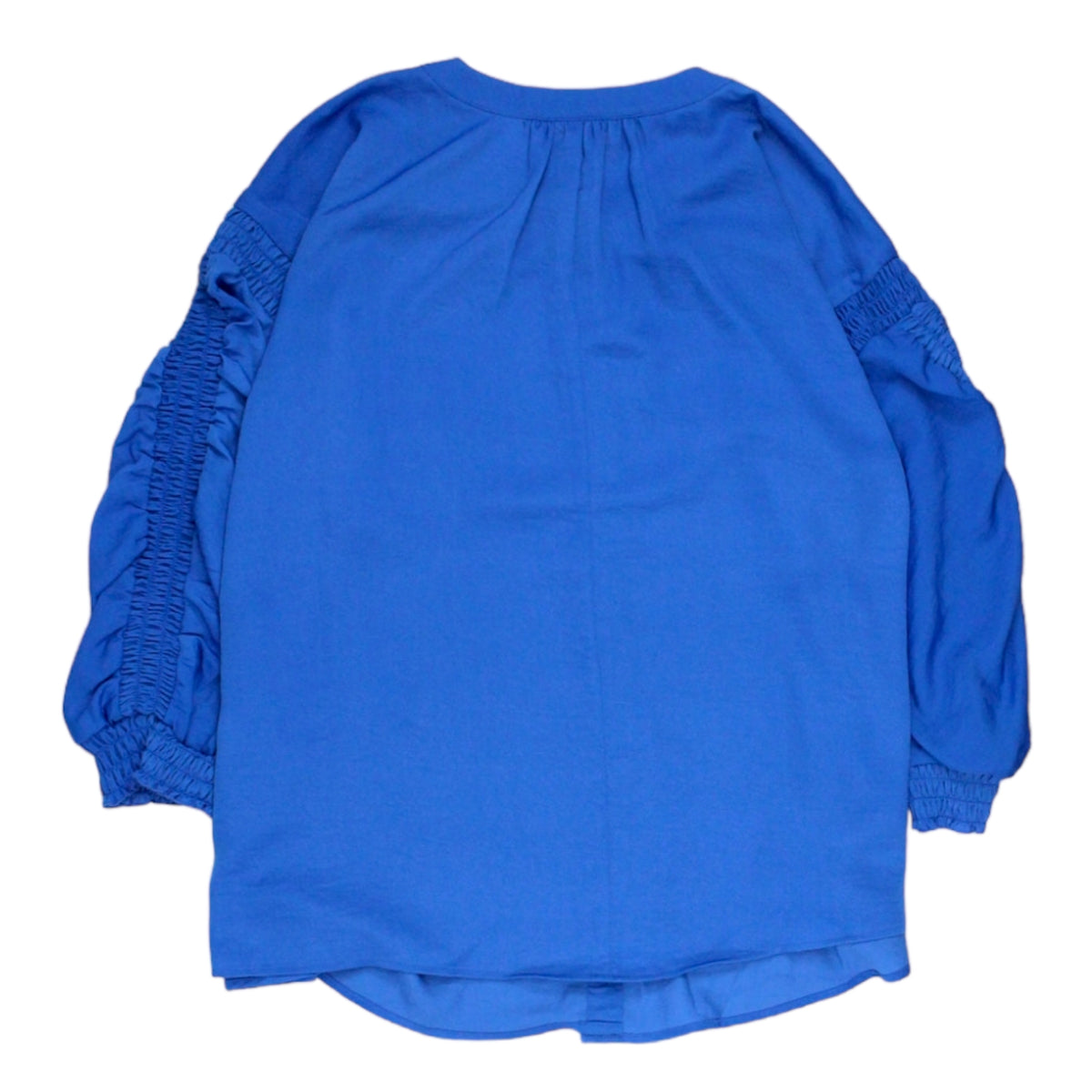 Hush Blue Sandra Shirring Blouse
