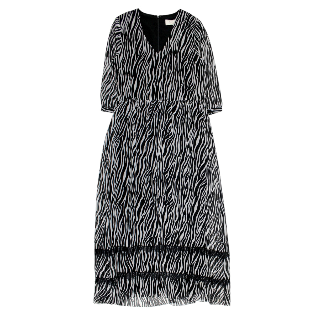 Hush Black/White Zebra Ursula Maxi Dress