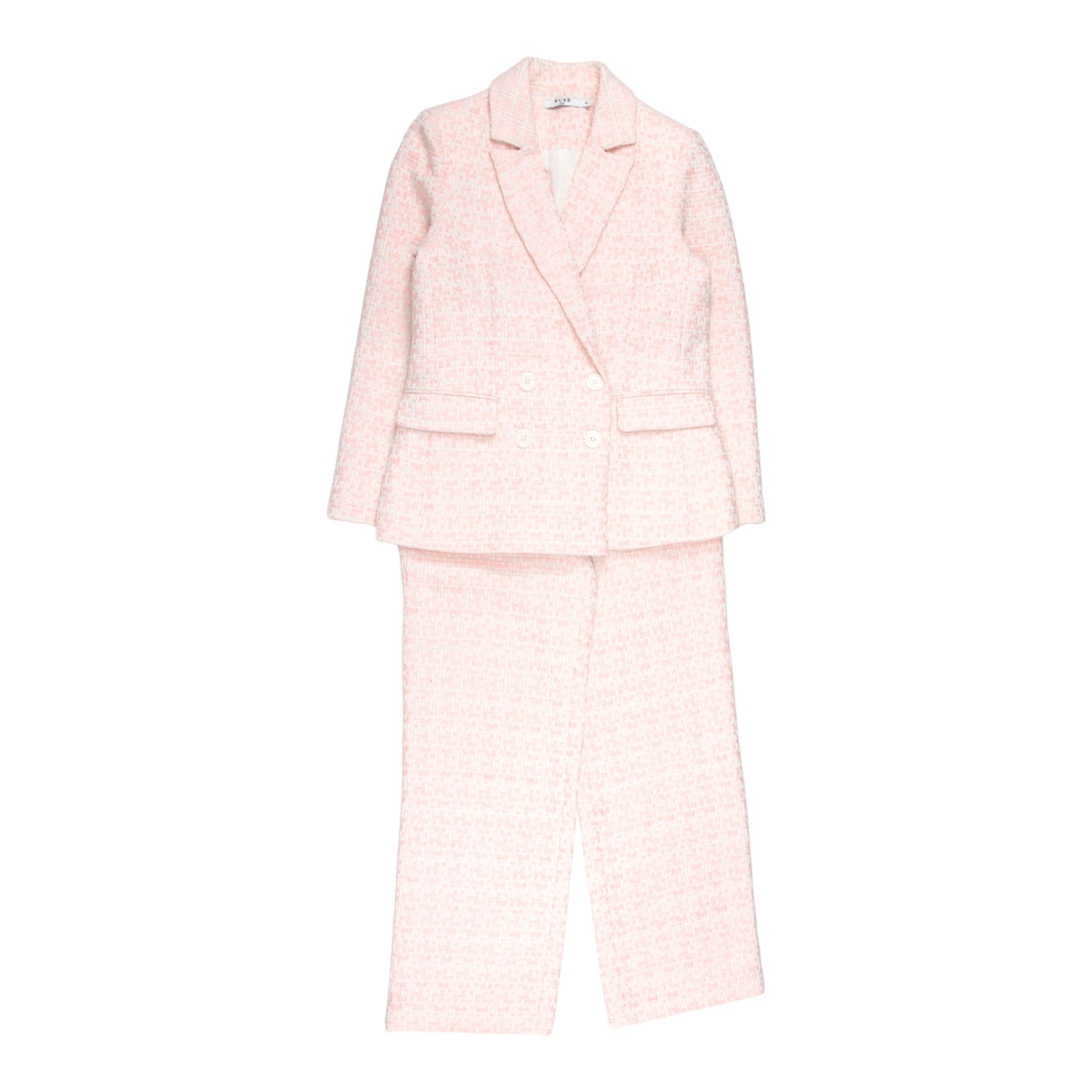 NA-KD Pink Tweed Tailored Suit