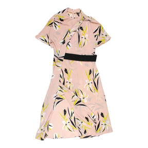 Topshop Pink Bias Cut Midi Dress