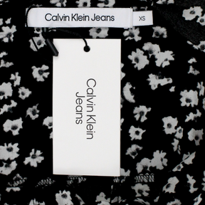 Calvin Klein Black Floral Off Shoulder Dress
