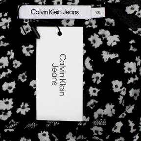 Calvin klein black and white floral dress deals