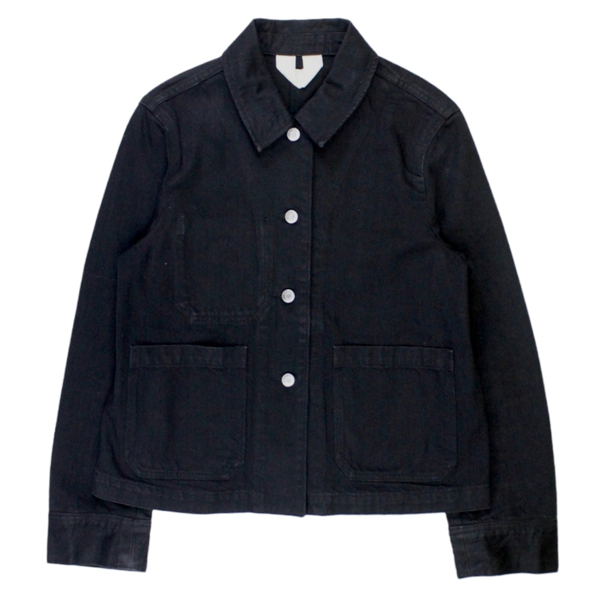 Arket Soft Black Organic Twill Work Style Jacket