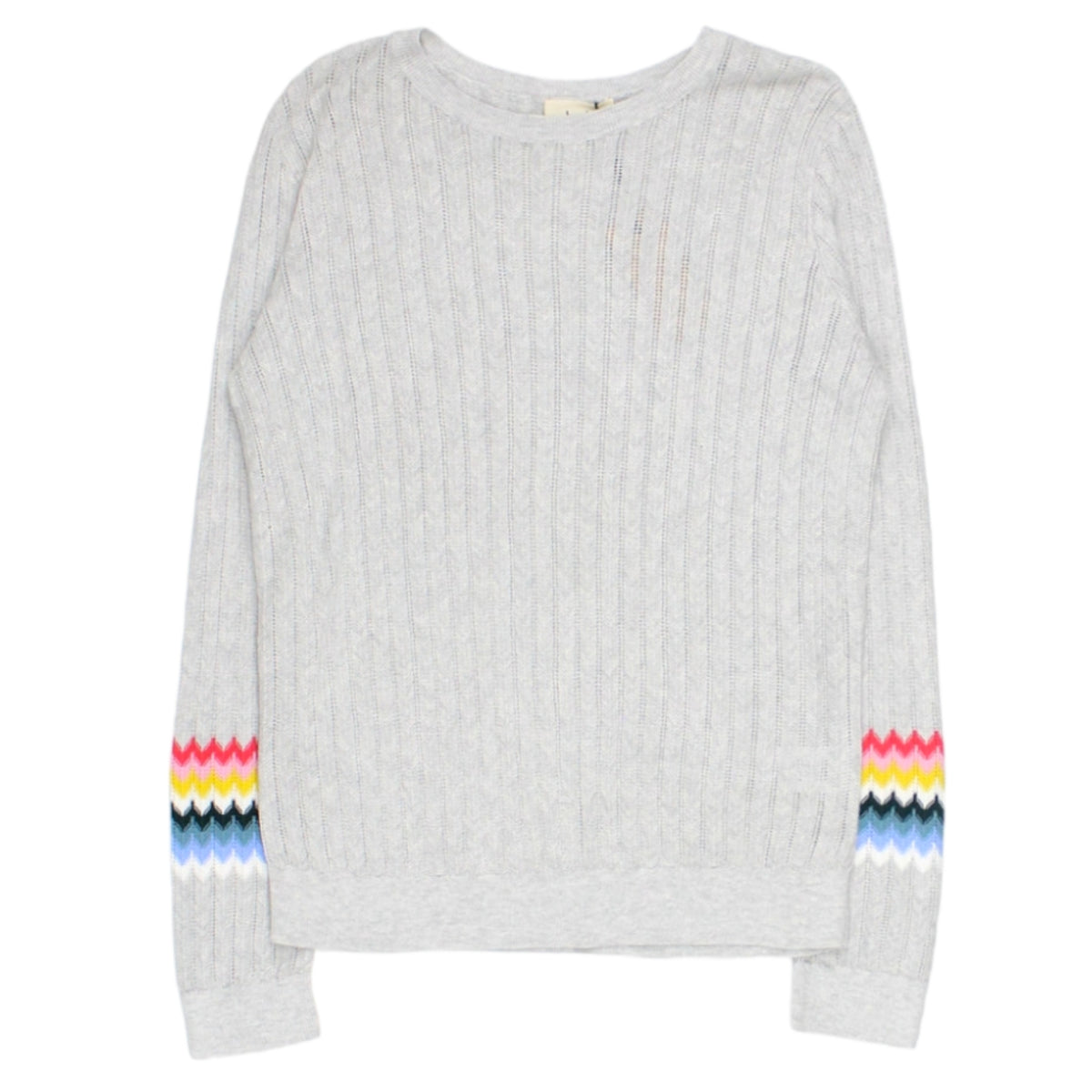 Hush Grey Nova Rainbow Sleeve Jumper