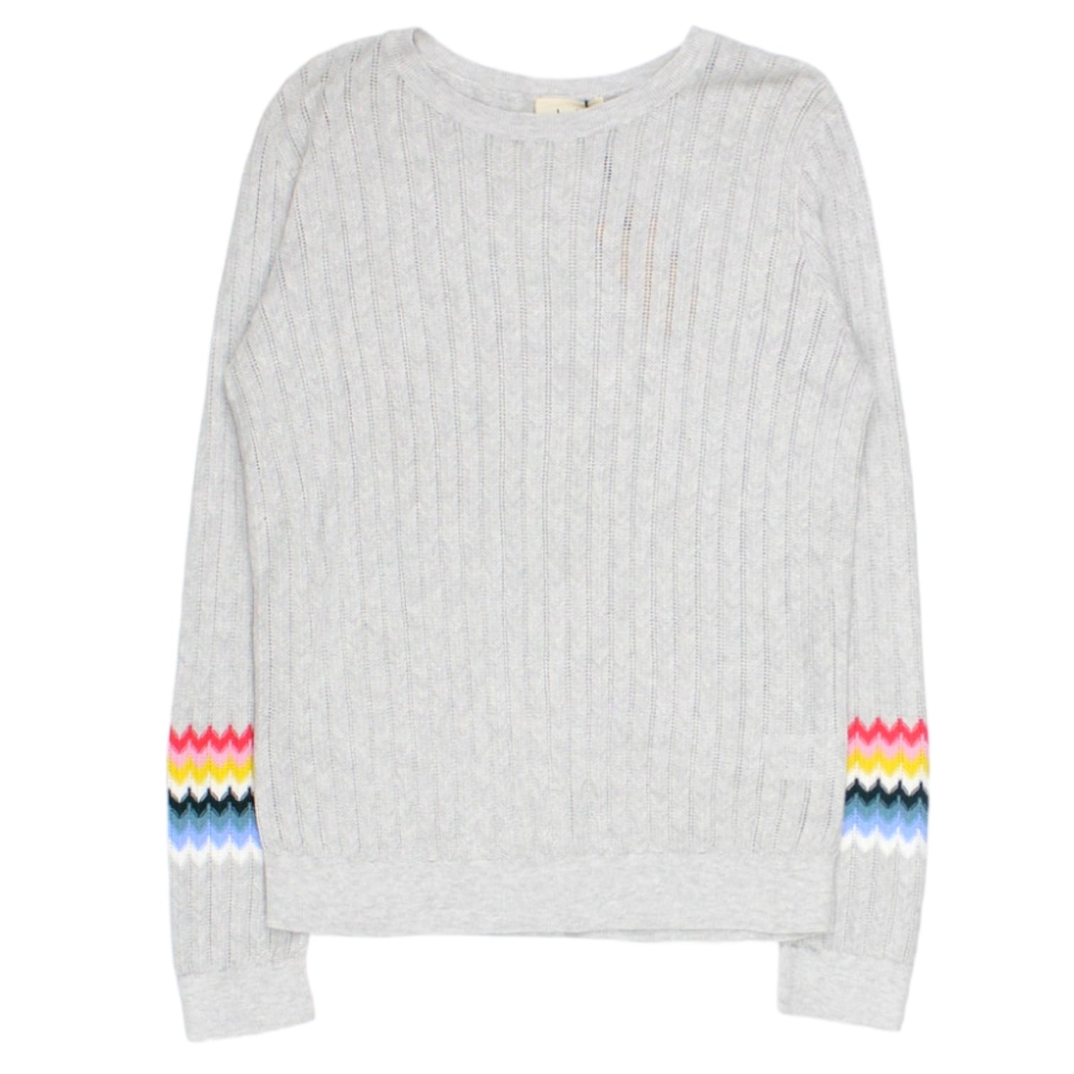 Hush Grey Nova Rainbow Sleeve Jumper