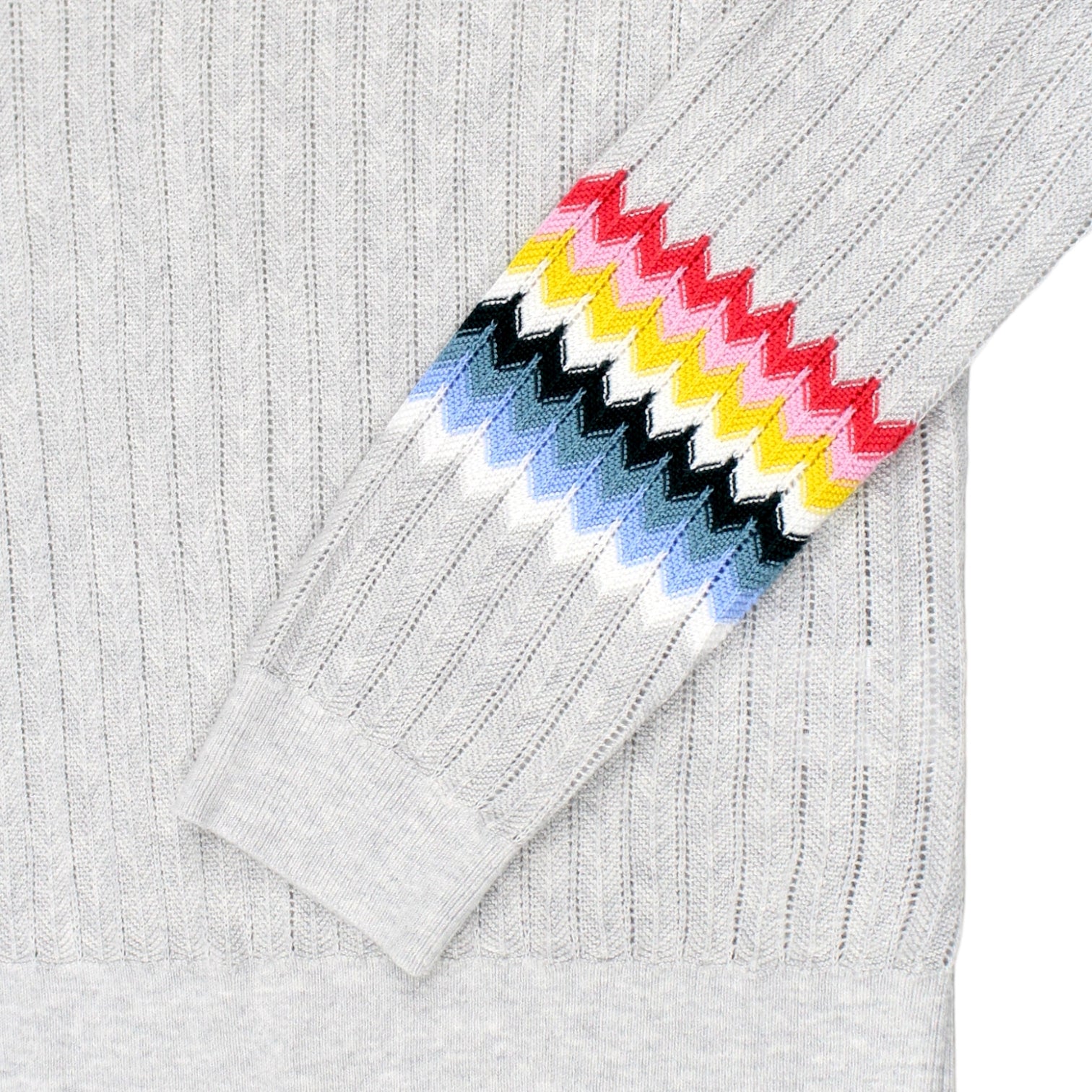 Grey jumper 2025 rainbow sleeves